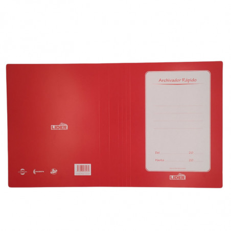 Archivador rápido Líder carta colores surtidos (CONSULTA DISPONIBILIDAD Y PRECIO FINAL POR WHATSAPP)