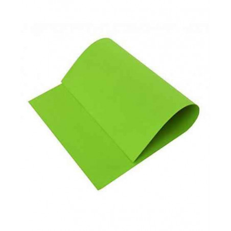 Pliego de goma Eva lisa verde 50x70 cm (CONSULTA DISPONIBILIDAD Y PRECIO FINAL POR WHATSAPP)