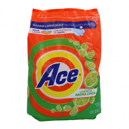 Detergente en polvo Ace limón 2 Kg