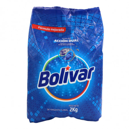 Detergente en polvo Bolívar acción dual floral 2 Kg