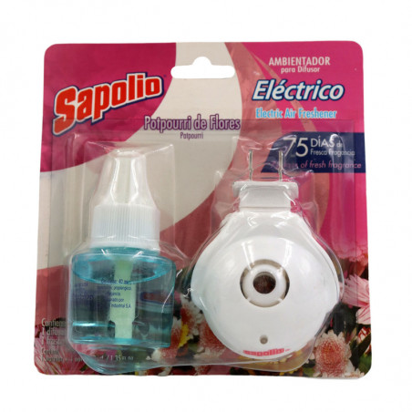 Difusor eléctrico Sapolio + ambientador 40 ml