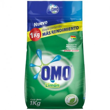 1. Detergente Omo Limón con bicarbonato 1 Kg