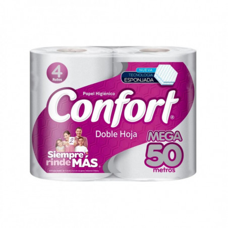 Pack x 4 Papel higiénico Confort doble hoja