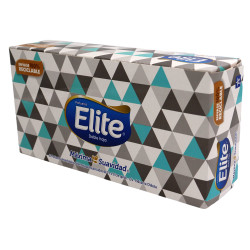 Pañuelos desechables de papel en caja dispensadora Elite hoja doble de 75  unidades