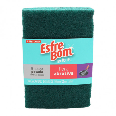 Pack x 3 Esponja Esfre Bom Fibra abrasiva multiuso (CONSULTA DISPONIBILIDAD Y PRECIO FINAL POR WHATSAPP)