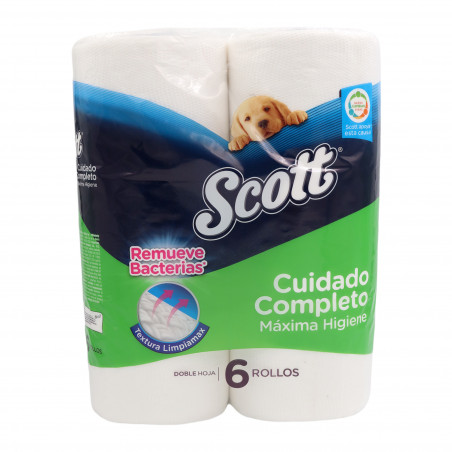 Pack x 6 Papel higiénico Scott Cuidado Completo