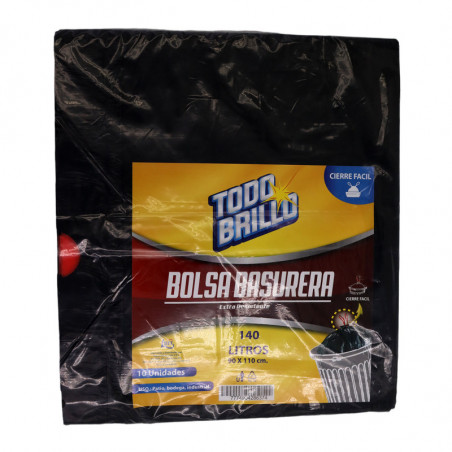 Pack x 10 Bolsas basureras Todo Brillo 140 L (CONSULTA DISPONIBILIDAD Y PRECIO FINAL POR WHATSAPP)