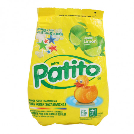 Detergente en polvo Patito limón 640 g