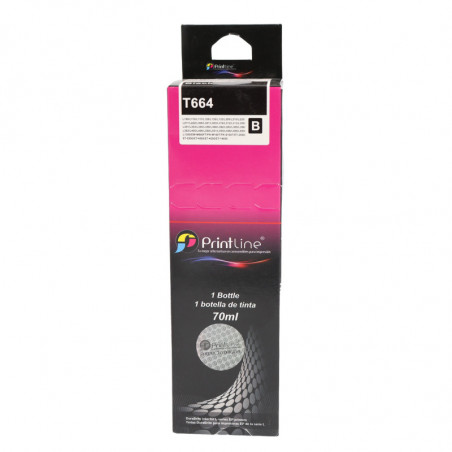 Repuesto de tinta para impresora Printline T664 negro 70 ml (CONSULTA DISPONIBILIDAD Y PRECIO FINAL POR WHATSAPP)
