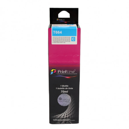 Repuesto de tinta para impresora Printline T664 cyan 70 ml (CONSULTA DISPONIBILIDAD Y PRECIO FINAL POR WHATSAPP)