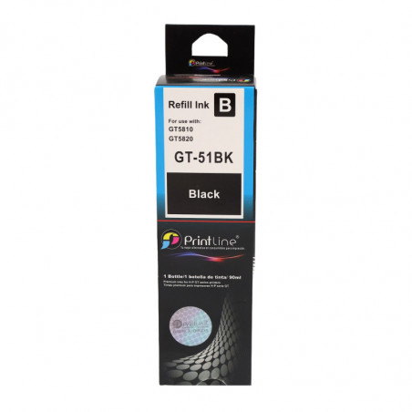 Repuesto de tinta para impresora Printline GT 51BK negro 90 ml (CONSULTA DISPONIBILIDAD Y PRECIO FINAL POR WHATSAPP)