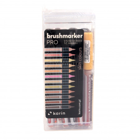 Estuche x 12 Brushmarker Pro Karin Markers Skin Colours