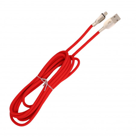 Cable Huavi H-18 para Android Micro B reforzado rojo (CONSULTA DISPONIBILIDAD Y PRECIO FINAL POR WHATSAPP)