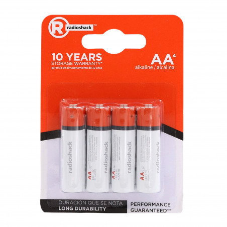 1. Pilas alcalinas RadioShack AA4 4 unid (CONSULTA DISPONIBILIDAD Y PRECIO FINAL POR WHATSAPP)