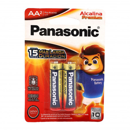 Pila alcalinas Panasonic Premium AA 2 unid