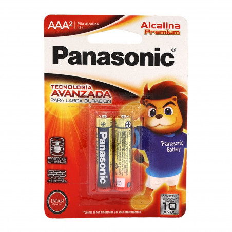 Pilas alcalinas Panasonic Premium AAA 2 unid
