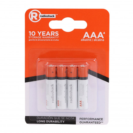 1. Pilas alcalinas RadioShack AAA4 4 unid (CONSULTA DISPONIBILIDAD Y PRECIO FINAL POR WHATSAPP)