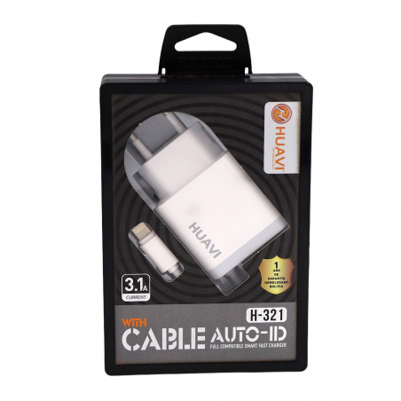 Cargador Huavi H-321 cable lightning para iphone carga rápida