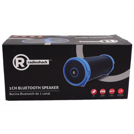 Parlante portátil Bluetooth RadioShack negro con azul