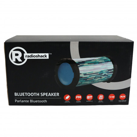 Parlante Bluetooth RadioShack celeste con diseño