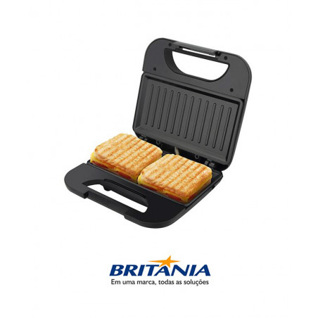 1. Parrilla y Sandwichera Britania BGR01P Toast negra