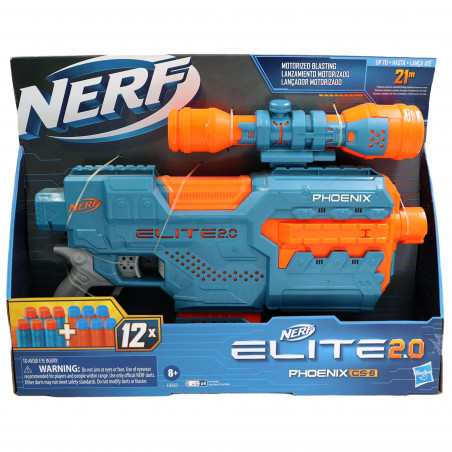 01. Pistola Hasbro Nerf Elite 2.0 Phoenix 12 dardos
