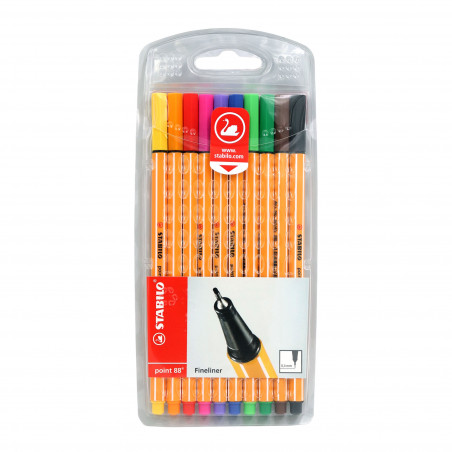 Estuche x 10 Bolígrafo Micropunta Stabilo Point 88 0.4 mm (CONSULTA DISPONIBILIDAD Y PRECIO FINAL POR WHATSAPP)
