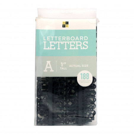 Troquelado de letras American Crafts 188 caracteres negro