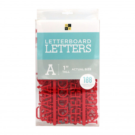 Troquelado de letras American Crafts 188 caracteres rojo
