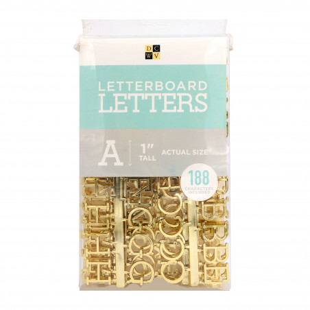 Troquelado de letras American Crafts 188 caracteres dorado