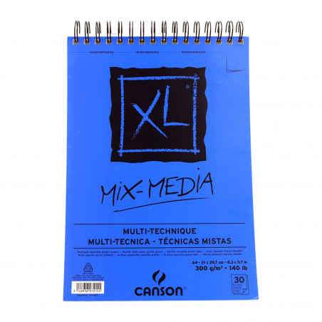 Bloc de dibujo A4 Canson XL Mix media 30 hojas