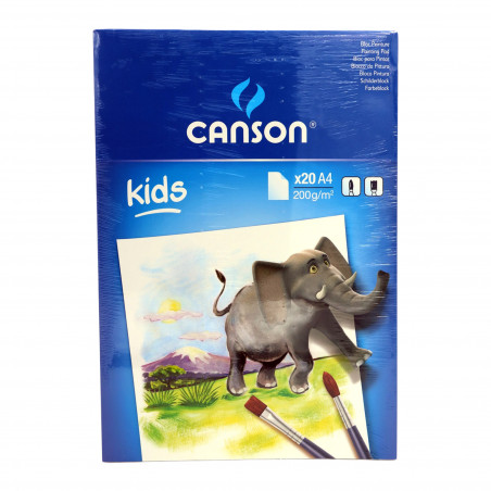 22. Bloc de papel A4 Canson Kids 20 hojas