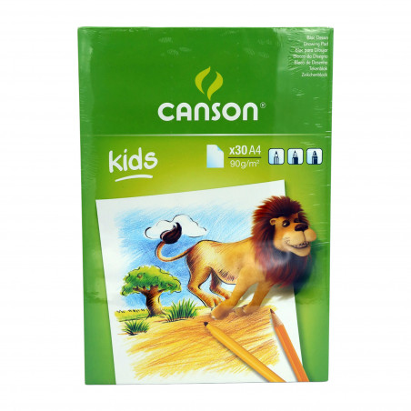 Bloc de papel A4 Canson Kids 30 hojas