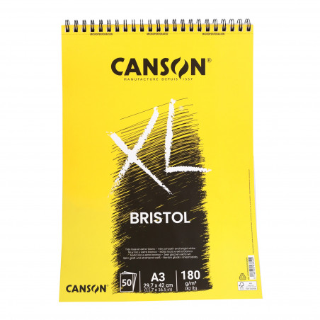Bloc de dibujo Canson A3 Bristol 50 hojas