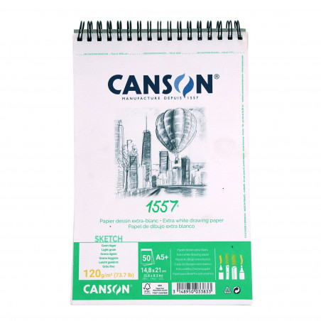 Bloc de dibujo A5 Canson 1557 50 hojas