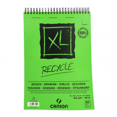 Bloc de dibujo A3 Canson XL Recyclé 50 hojas
