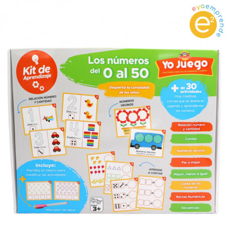 1. Kit de aprendizaje Yo Juego Los números del 0 al 50