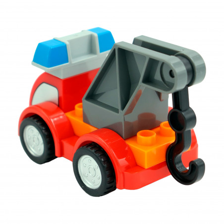 Mini Camión Chiky Poon Grúa de bloques armables 14 cm