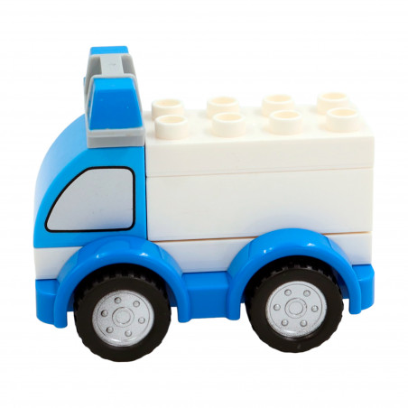 Mini Camión Chiky Poon Ambulancia de bloques armables 14 cm