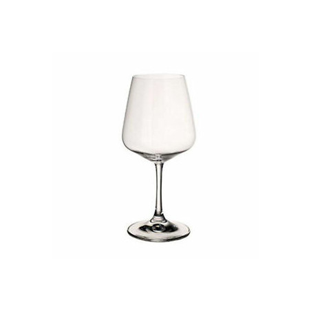 Set x 6 copas de cristal con cuerpo largo para Vino Tinto 360 ml