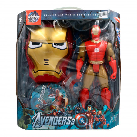 Set Chiky Poon Máscara + super héroe Iron Man