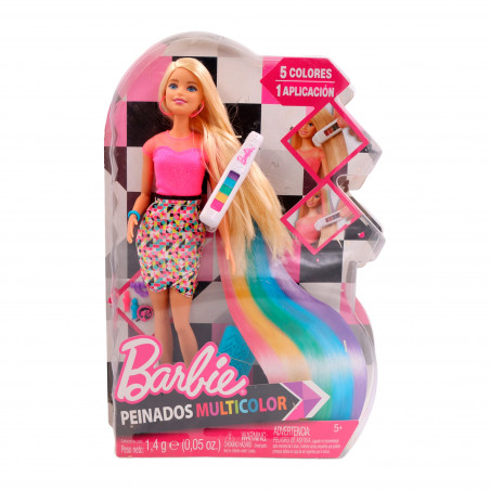 01. Barbie Mattel Peinados multicolores 30 cm