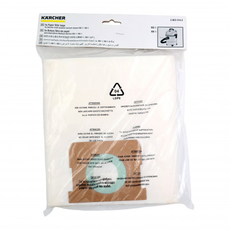 Filtro de papel Karcher doble capa WD 1 (CONSULTA DISPONIBILIDAD Y PRECIO FINAL POR WHATSAPP)