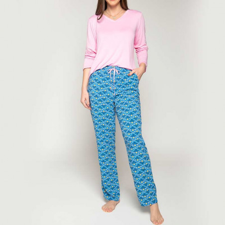 Pijama Textilón conjunto femenino largo
