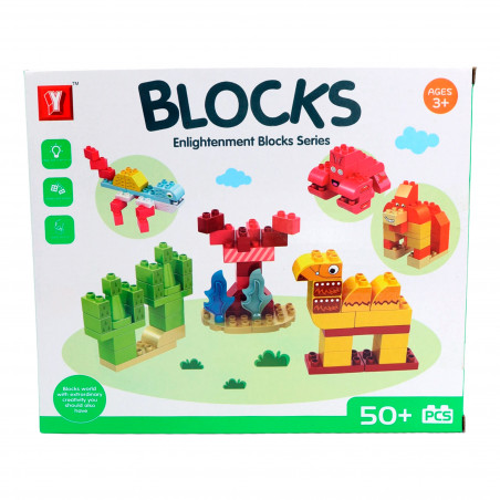 Set de bloques Chiky Poon Verde 50 piezas
