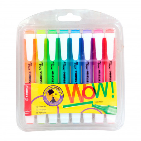 Set x 8 Resaltador Stabilo Swing Cool (CONSULTA DISPONIBILIDAD Y PRECIO FINAL POR WHATSAPP)
