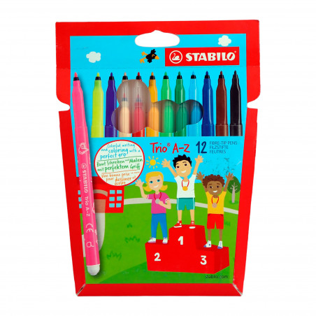 Estuche x 12 Marcador escolar Stabilo Trio Punta 0.7mm (CONSULTA DISPONIBILIDAD Y PRECIO FINAL POR WHATSAPP)