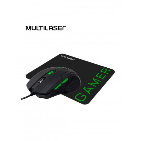 Set Multilaser MO273 Mouse Gamer LED + alfombrilla