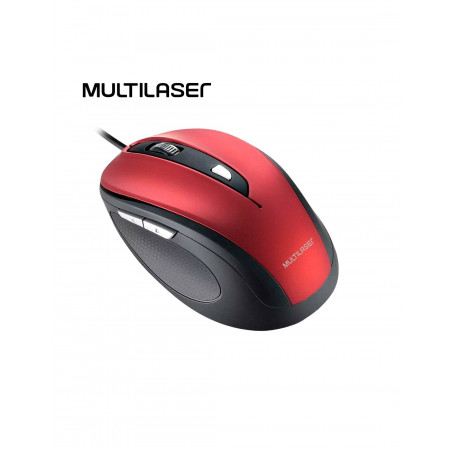 Mouse Multilaser Comfort MO243 N/R metálico