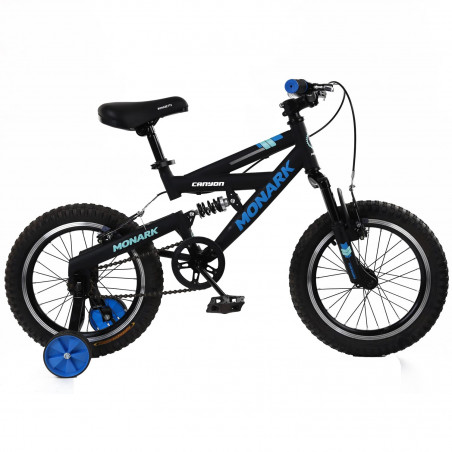 1. Bicicleta Monark MKP Canyon 16" negro y azul